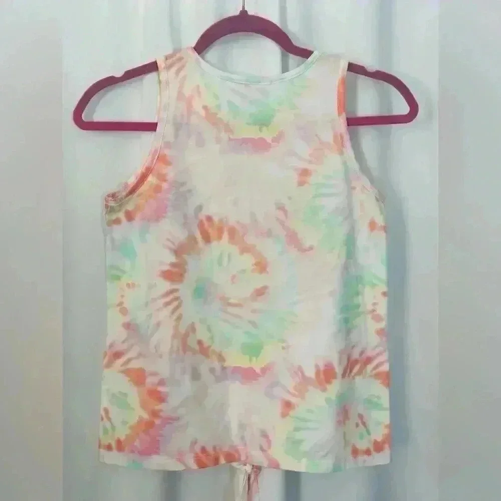 The Children's Place Girls Gymnastics Tee and Girls Tie Dye Tank Top (609)